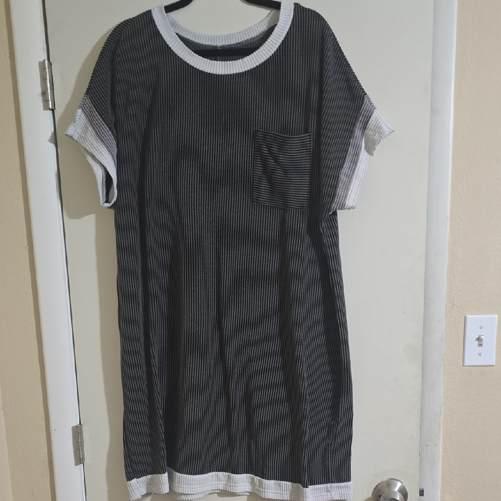 Amazon Black and White Striped Dress